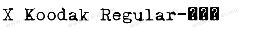 X Koodak Regular字体转换